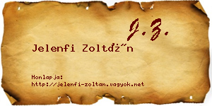 Jelenfi Zoltán névjegykártya