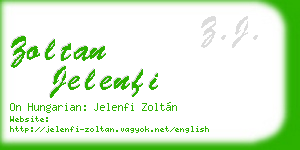 zoltan jelenfi business card